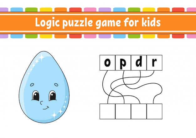 Logic puzzle game. Premium Vector