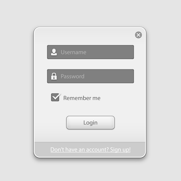 Free Vector | Login Box Form