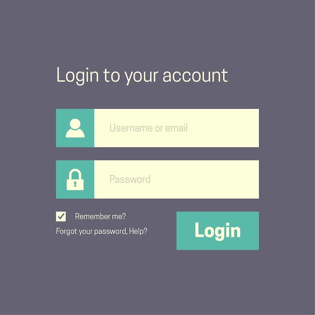 Premium Vector | Login form template