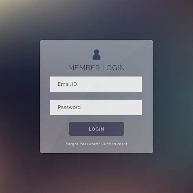Login template with brightness Vector | Free Download