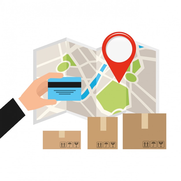 Logistic world wide concept Premium Vector