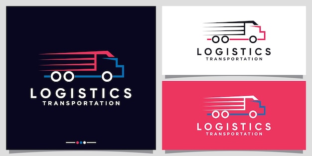 Premium Vector Logistics Truck Logo Design For Business Company With