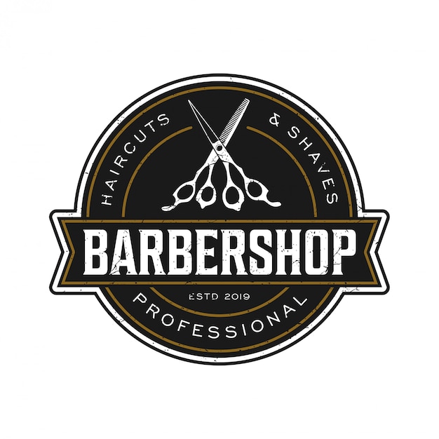 Download Free The Logo For Barbershop With Vintage Style Premium Vector Use our free logo maker to create a logo and build your brand. Put your logo on business cards, promotional products, or your website for brand visibility.