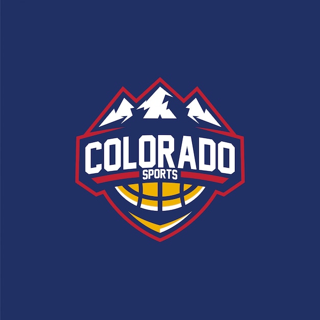 Logo basketball colorado sports Premium Vector