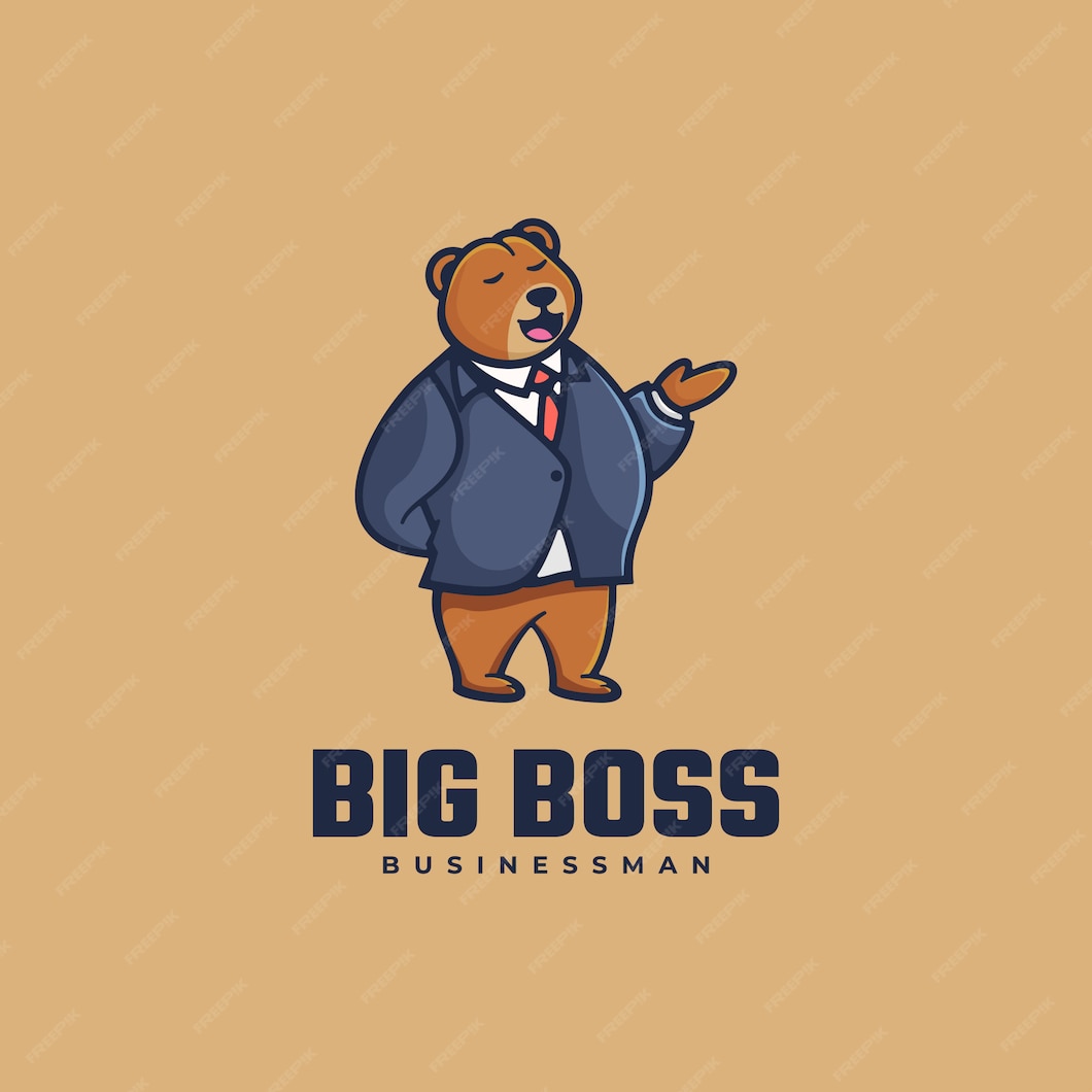 Ты просто босс. Босс лого. Просто босс. Big Boss лого. Big Bear businessman.