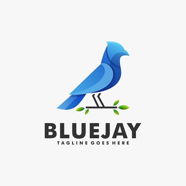 Premium Vector | Logo bluejay gradient colorful style.