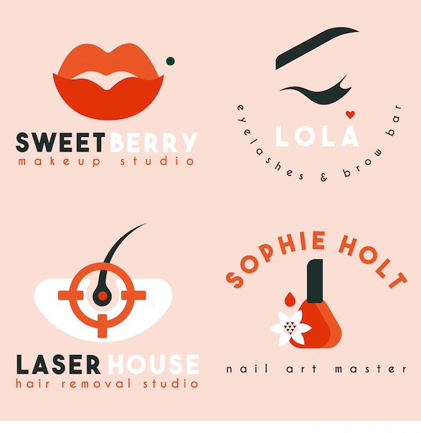 Download Free Logo Collection For Beauty Studio Nail Art Makeup Brow Bar Use our free logo maker to create a logo and build your brand. Put your logo on business cards, promotional products, or your website for brand visibility.