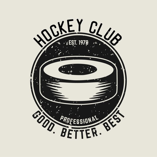 Premium Vector | Logo design hockey club est 1978 professional good ...