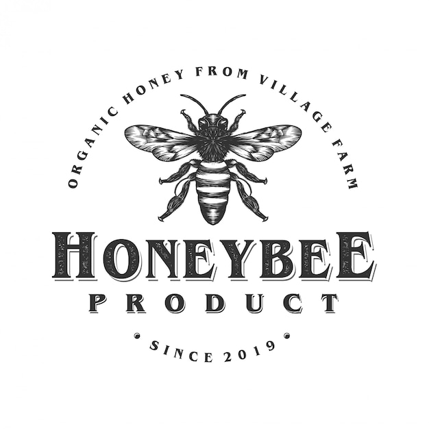 Logo design for honey products or honey bee farms Vector | Premium Download