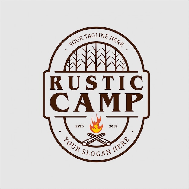 Download Free Logo Design For Rustic Camp Premium Vector Use our free logo maker to create a logo and build your brand. Put your logo on business cards, promotional products, or your website for brand visibility.