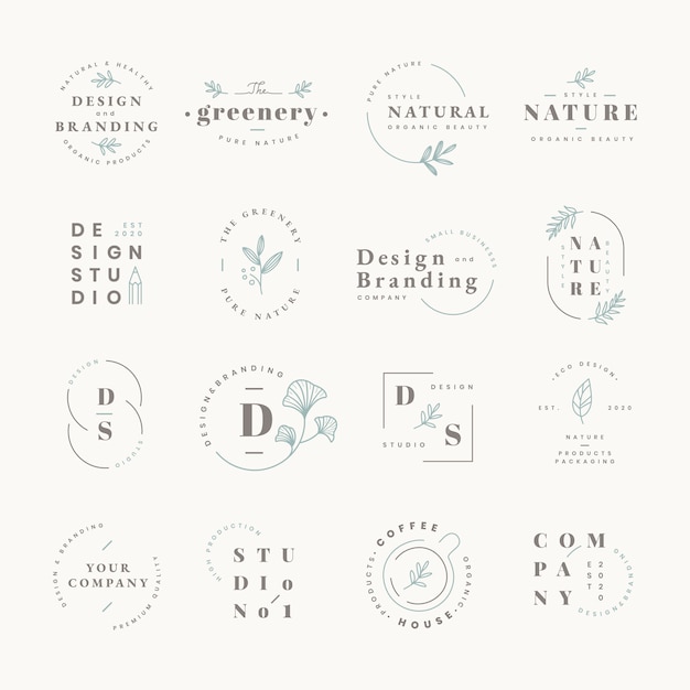 Download Free Download This Free Vector Logo Design Set Use our free logo maker to create a logo and build your brand. Put your logo on business cards, promotional products, or your website for brand visibility.