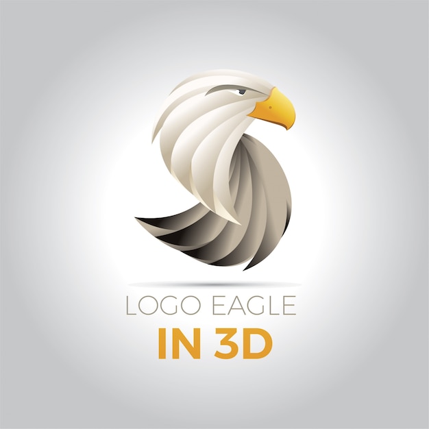 Download Logo eagle in 3d | Premium Vector