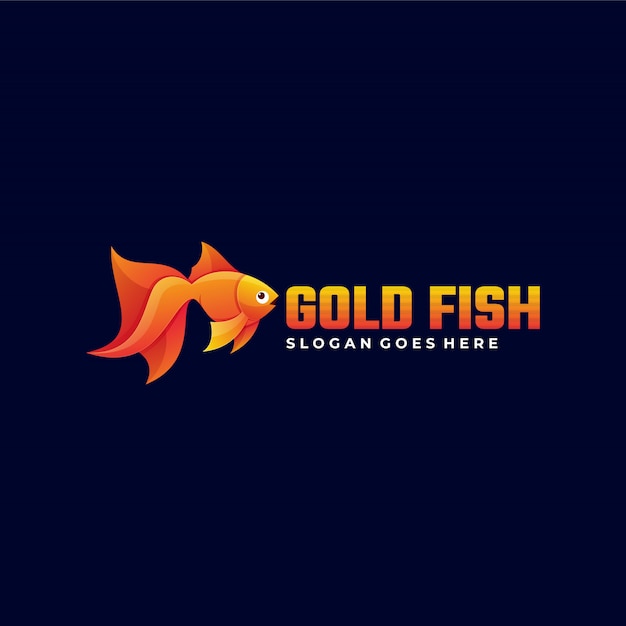 Download Premium Vector | Logo goldfish gradient colorful style.