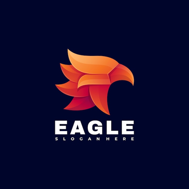 Premium Vector | Logo illustration eagle gradient colorful style.