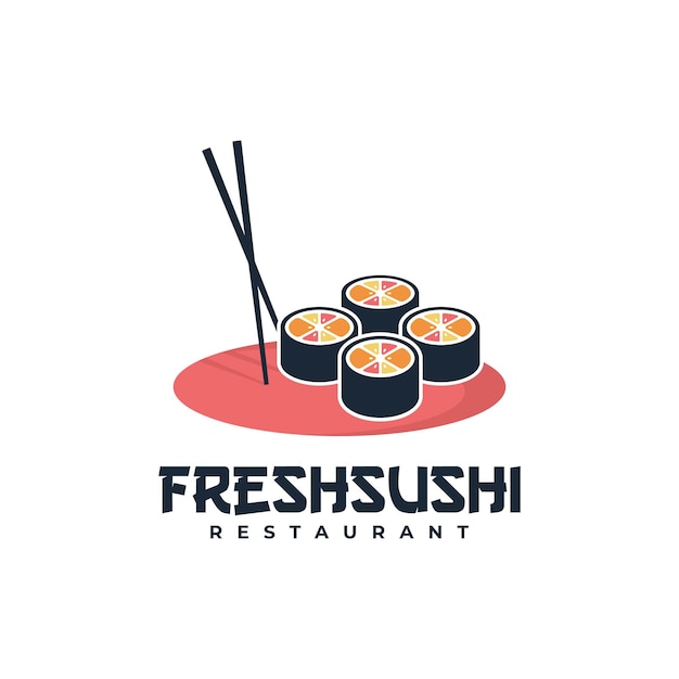 Premium Vector | Logo illustration fresh sushi mascot cartoon style.