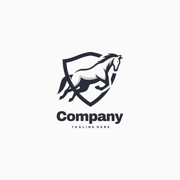 Download Black Horse Logo Company Name PSD - Free PSD Mockup Templates
