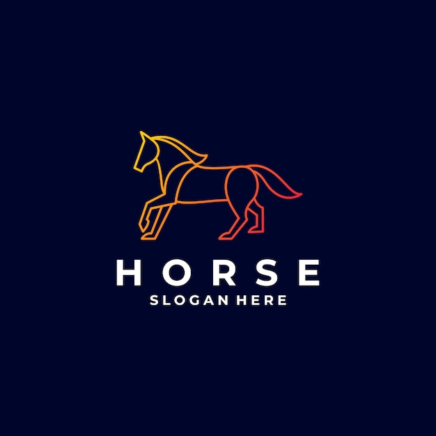 Download Free Logo Illustration Horse Gradient Line Art Style Premium Vector Use our free logo maker to create a logo and build your brand. Put your logo on business cards, promotional products, or your website for brand visibility.