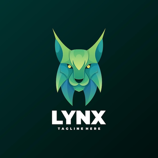 Premium Vector Logo illustration lynx gradient colorful style.