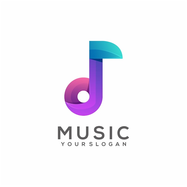 Premium Vector | Logo illustration music colorful gradient