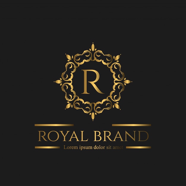 Premium Vector | Logo luxury with golden color