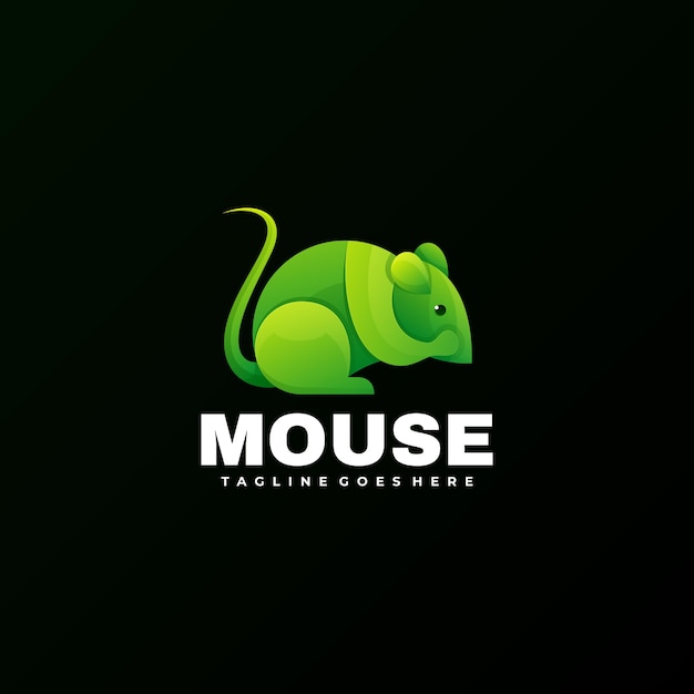 Premium Vector | Logo mouse gradient colorful style