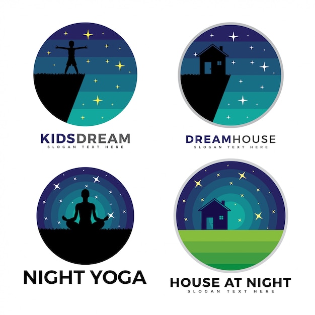 Download Free Logo Pack Kids Logo Home Logo And Yoga Logo Premium Vector Use our free logo maker to create a logo and build your brand. Put your logo on business cards, promotional products, or your website for brand visibility.