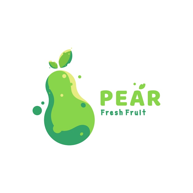 Premium Vector | Logo pear colorful style.