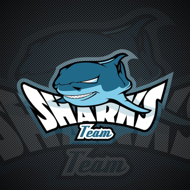 Download Logo template with shark head. | Premium Vector