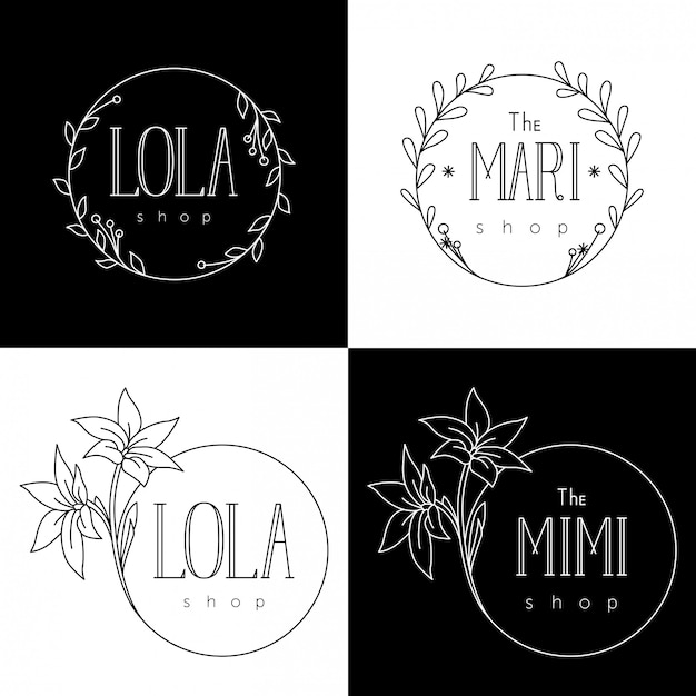 Download Free Logo Templates For Flower Shops And Women S Boutiques Premium Vector Use our free logo maker to create a logo and build your brand. Put your logo on business cards, promotional products, or your website for brand visibility.