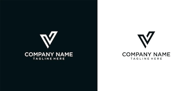 Premium Vector | Logo v initial design