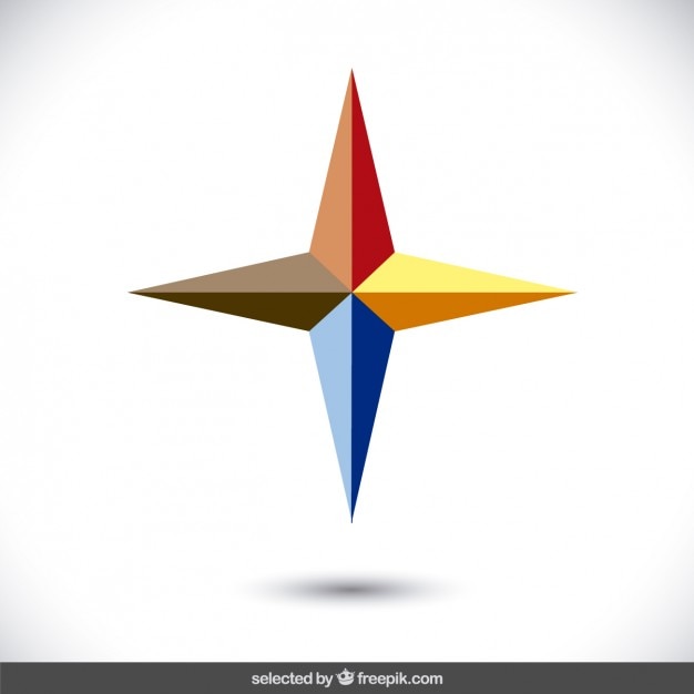 Download Free Vector | Logo with 3d star form
