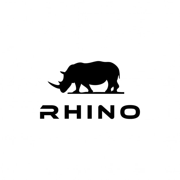 Logo with a rhino Vector | Free Download