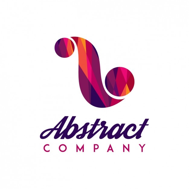 Logo with abstract colorful shape Vector | Free Download