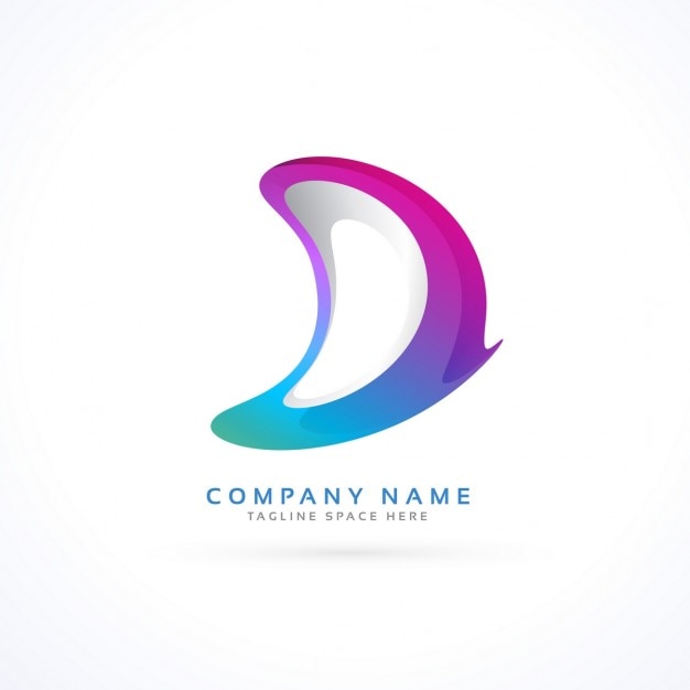 Logo with a colorful abstract shape | Free Vector