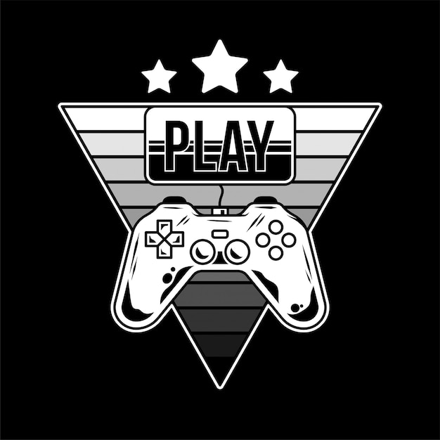 Download Free Logo With Gamepad For Play Arcade Video Game And Gold Button Play Use our free logo maker to create a logo and build your brand. Put your logo on business cards, promotional products, or your website for brand visibility.