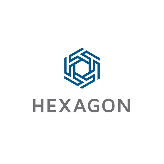 Logo with hexagonal design Vector | Premium Download