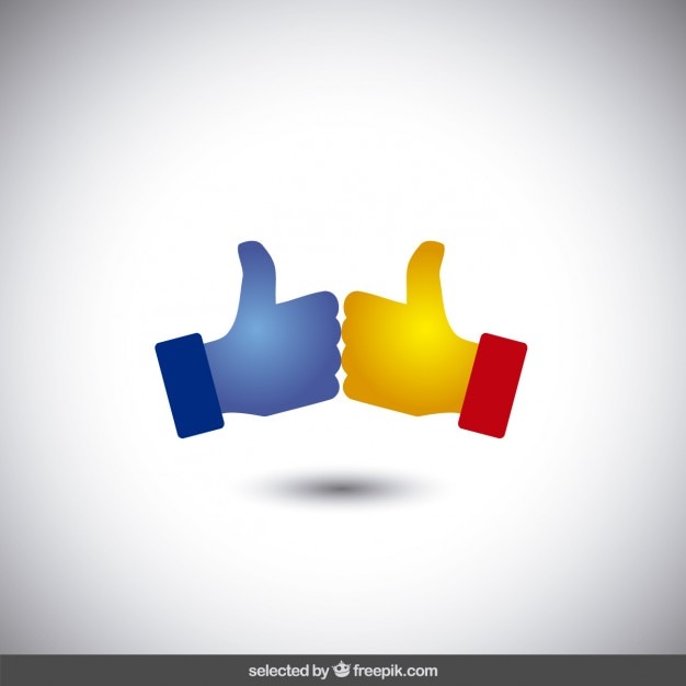 Logo with two thumbs up Vector | Free Download