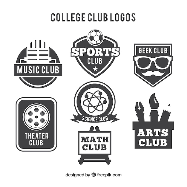 Logos for college clubs Vector | Free Download