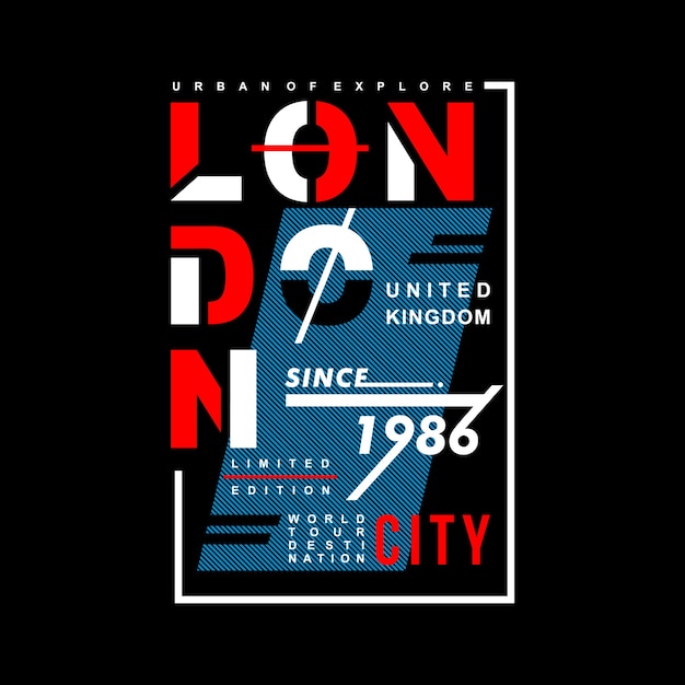 Download Free London Moden Typography Graphic T Shirt Design Premium Vector Use our free logo maker to create a logo and build your brand. Put your logo on business cards, promotional products, or your website for brand visibility.
