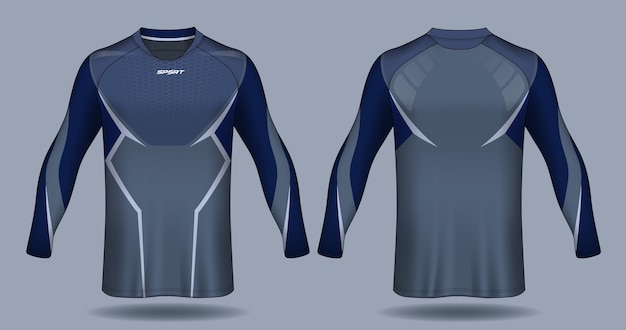 Download Long sleeve soccer jersey template.sport t-shirt design ...