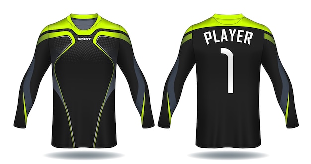 Download Premium Vector | Long sleeve soccer jersey template.sport ...