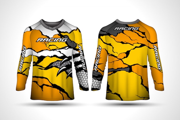 Premium Vector | Long sleeve sport jersey