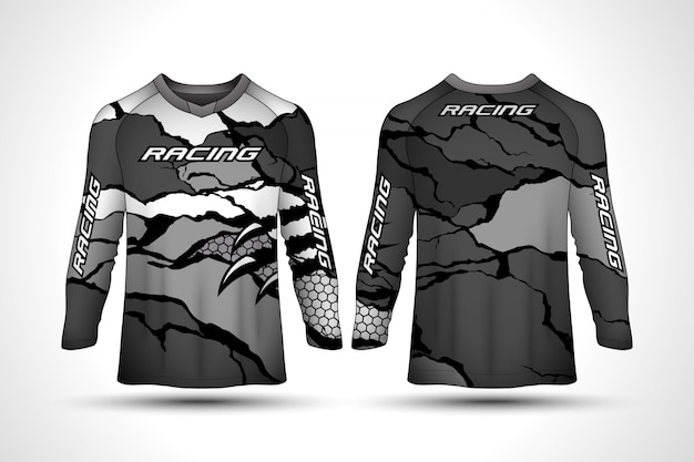 Premium Vector | Long sleeve sport jersey