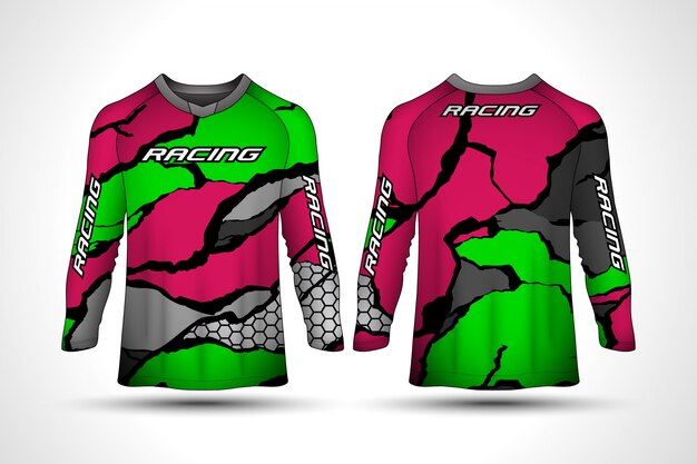 Long sleeve sport jersey | Premium Vector