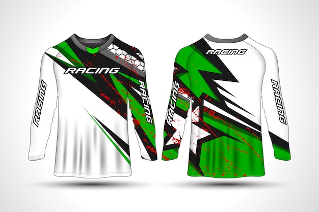 Download Premium Vector | Long sleeve t-shirt sport motorcycle jersey
