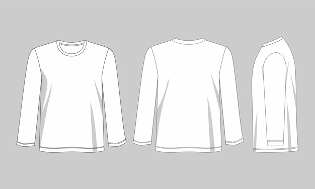 Premium Vector | Long sleeve t shirt template