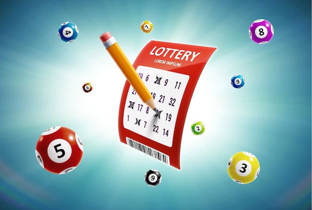 Lottery background with place for text | Premium Vector