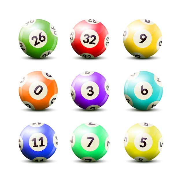 Lottery numbered balls set | Free Vector