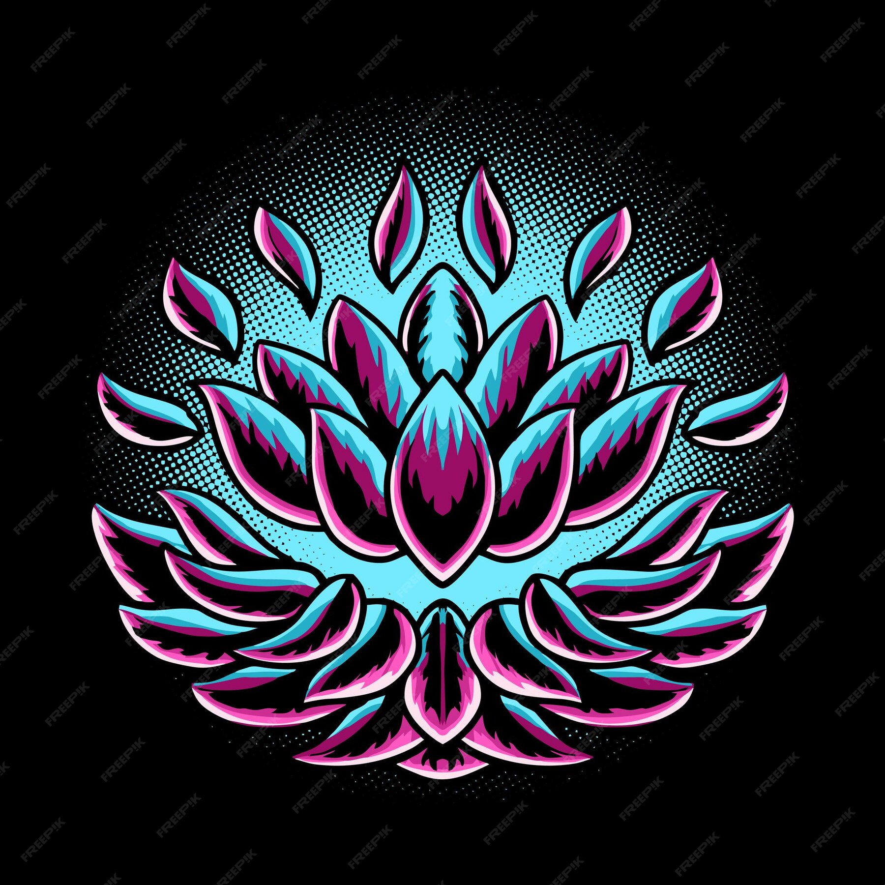 Premium Vector Lotus Flower Vector Illustration 8362