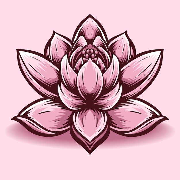 Lotus flower vector and logo Vector | Premium Download